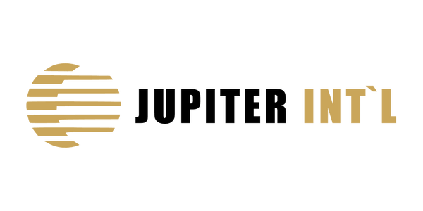 Logo Jupiter Internationale Handelsges. mbH. Designed by Daniel Khademi. www.jupiter-intl.com