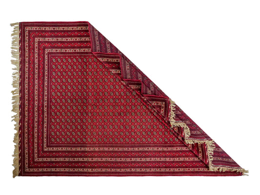 Handgeknüpfter Afghan Dolatabad Orientteppich von Khademi aus Wolle, rot. Klassisches Allover-Design. Traditionell von Hand geknüpft in Afghanistan. Größe: 290 cm x 206 cm. Teppichnummer: RB3-1060. Verkauf durch Jupiter Intl.