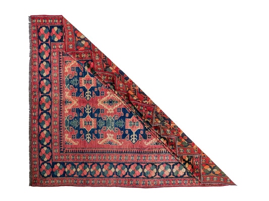 Handgeknüpfter Afghan Nomadenteppich von Khademi aus Wolle, rot. Klassisches, geometrisches Design. Traditionell von Hand geknüpft in Afghanistan. Größe: 224 cm x 190 cm. Teppichnummer: RB3-1032. Verkauf durch Jupiter Intl.