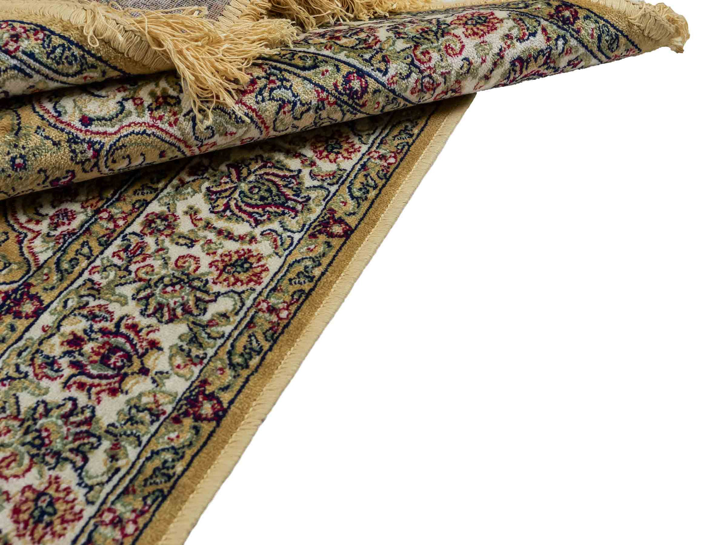 Belgischer, maschinell gefertigter Design Orientteppich aus Kunstseide, creme, beige. 139x97 cm. Verkauf durch Jupiter Intl.
