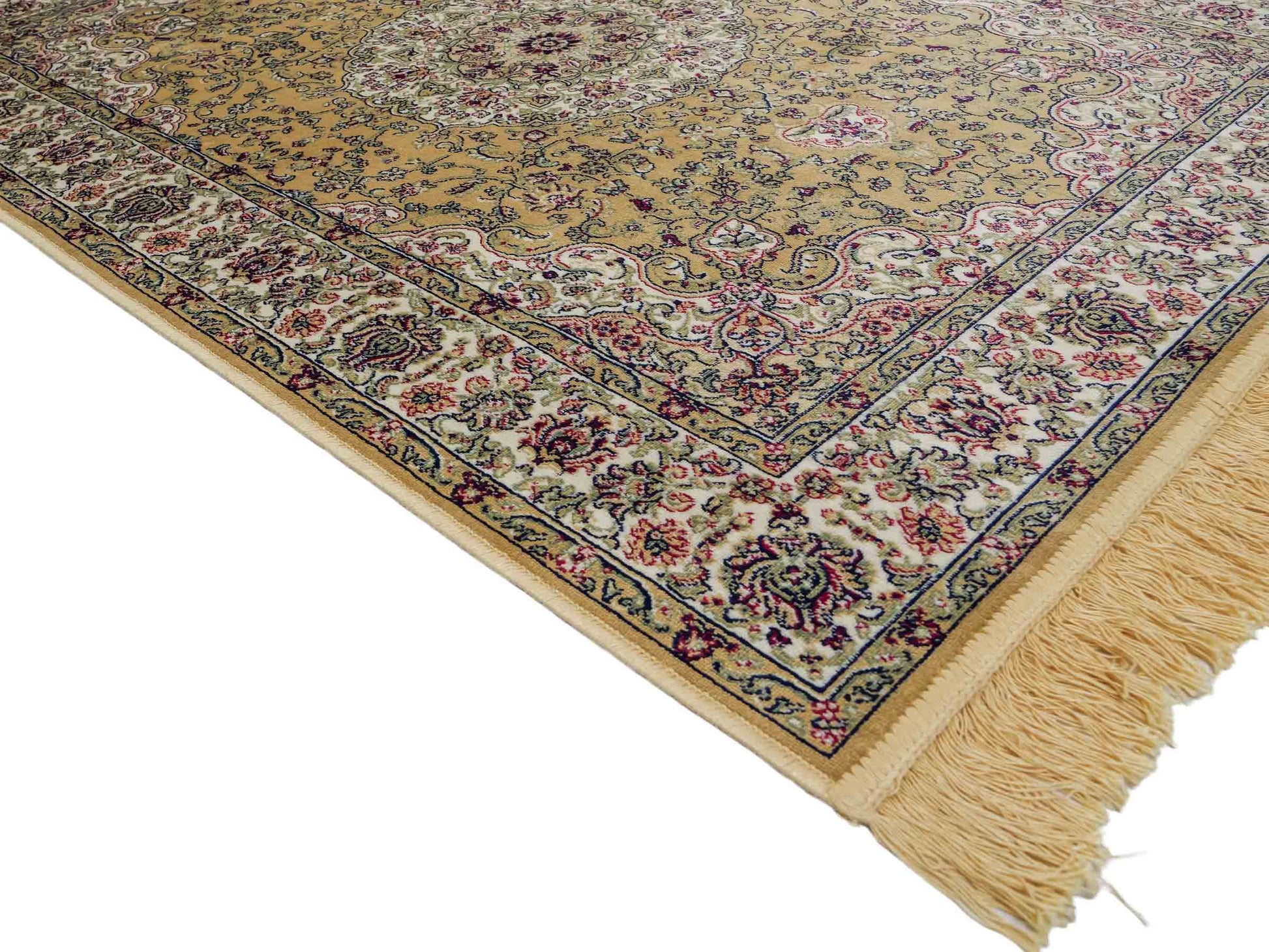 Belgischer, maschinell gefertigter Design Orientteppich aus Kunstseide, beige, creme. 140x98 cm. Verkauf durch Jupiter Intl.