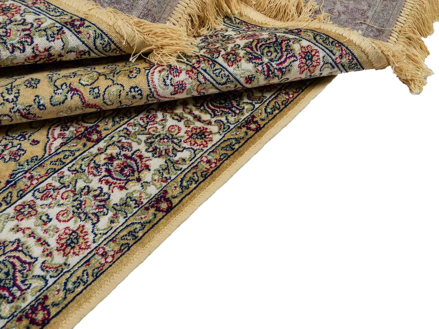 Belgischer, maschinell gefertigter Design Orientteppich aus Kunstseide, beige, creme. 140x98 cm. Verkauf durch Jupiter Intl.