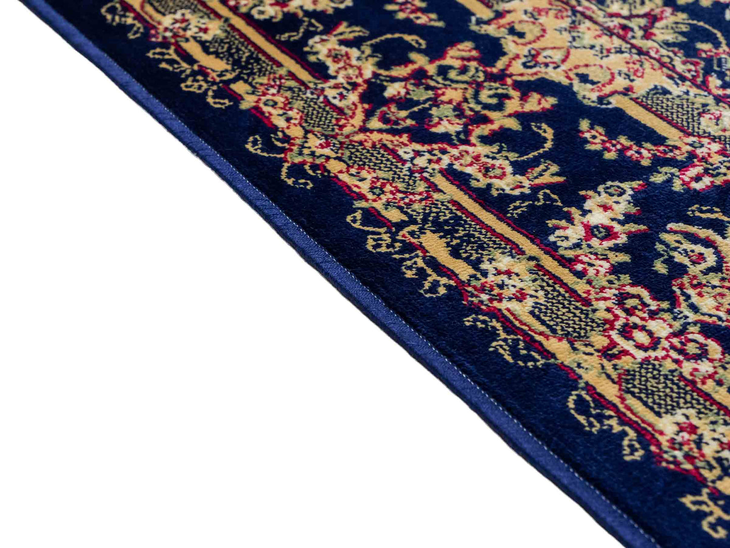 Belgischer, maschinell gefertigter Design Orientteppich aus Kunstseide, blau. 172x118 cm. Verkauf durch Jupiter Intl.