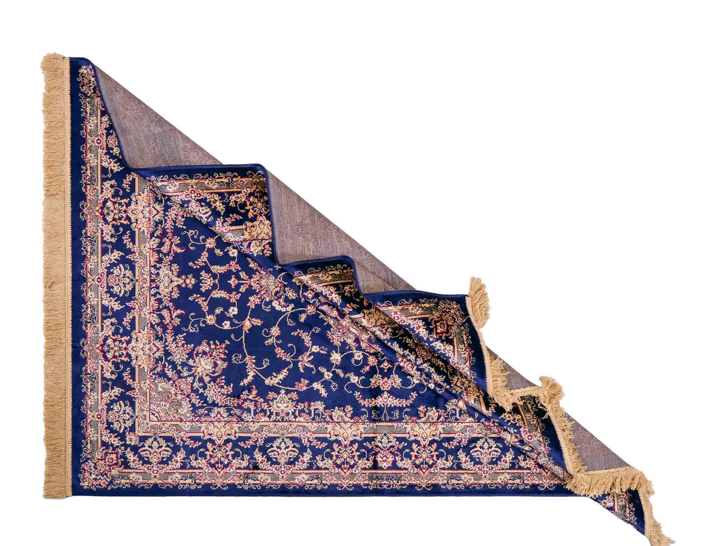 Belgischer, maschinell gefertigter Design Orientteppich aus Kunstseide, blau. 172x118 cm. Verkauf durch Jupiter Intl.