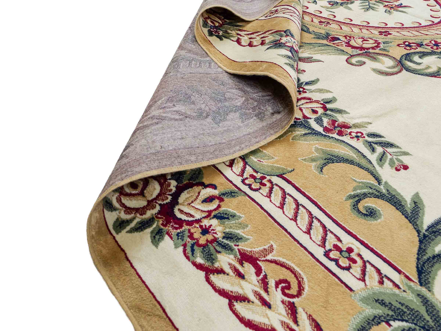 Belgischer, maschinell gefertigter Design Orientteppich aus Kunstseide, creme, weiß. 275x185 cm. Verkauf durch Jupiter Intl.