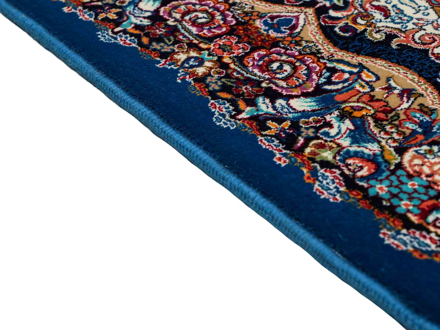 Extrem feiner, maschinell gefertigter Perserteppich, blau. 154x99 cm. Verkauf durch Jupiter Intl.