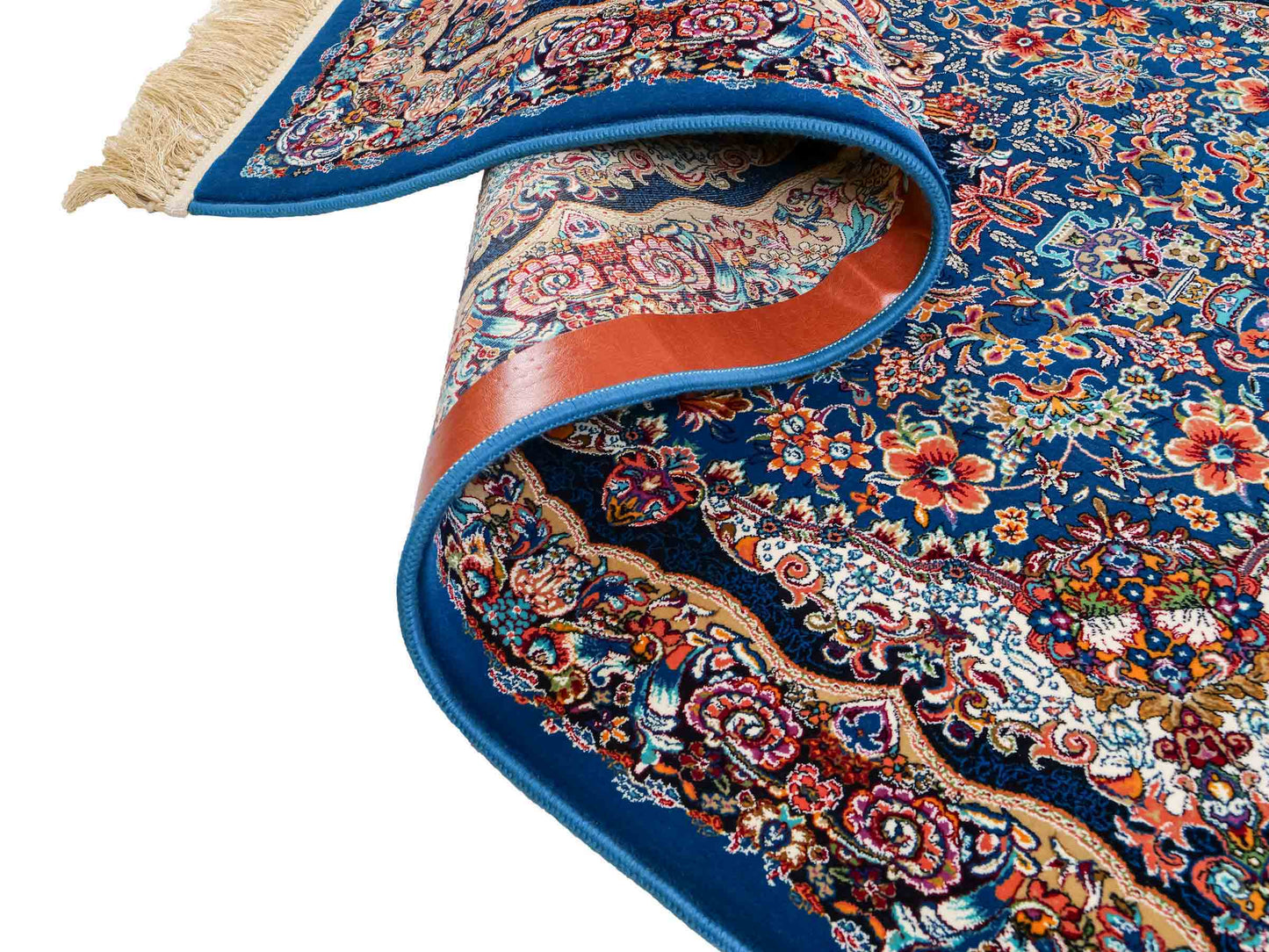 Extrem feiner, maschinell gefertigter Perserteppich, blau. 154x99 cm. Verkauf durch Jupiter Intl.
