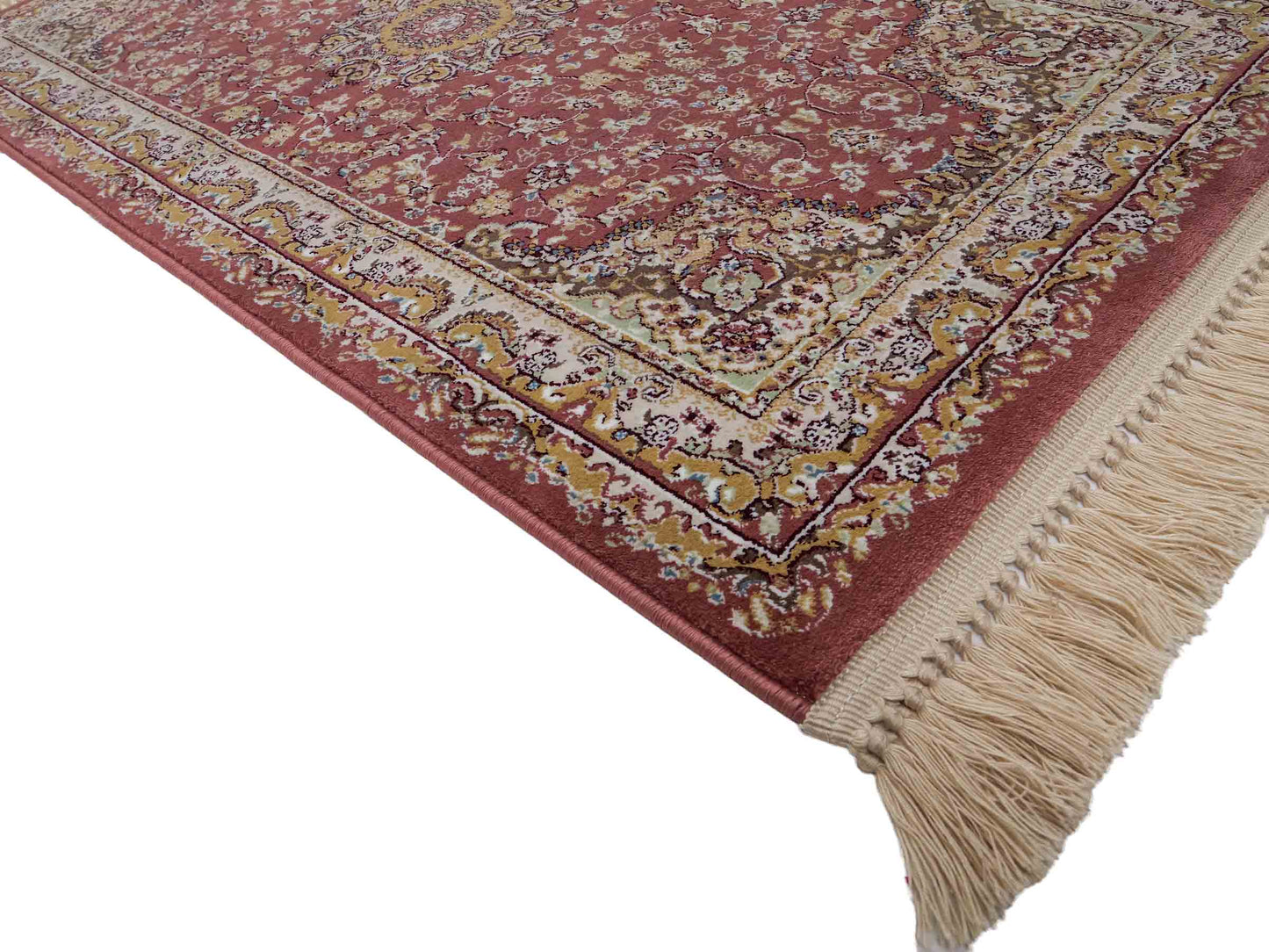Feiner, maschinell gefertigter Perserteppich, rosa. 155x80 cm. Verkauf durch Jupiter Intl.
