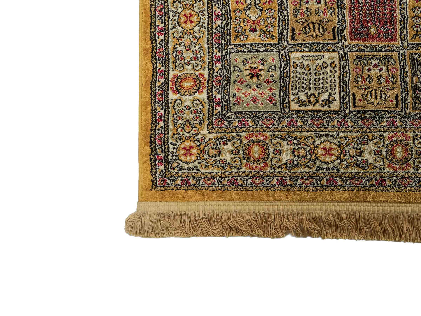Sehr feiner, persischer, maschinell gefertigter Orientteppich aus Kunstseide, braun, multicolor. 172x118 cm. Verkauf durch Jupiter Intl.