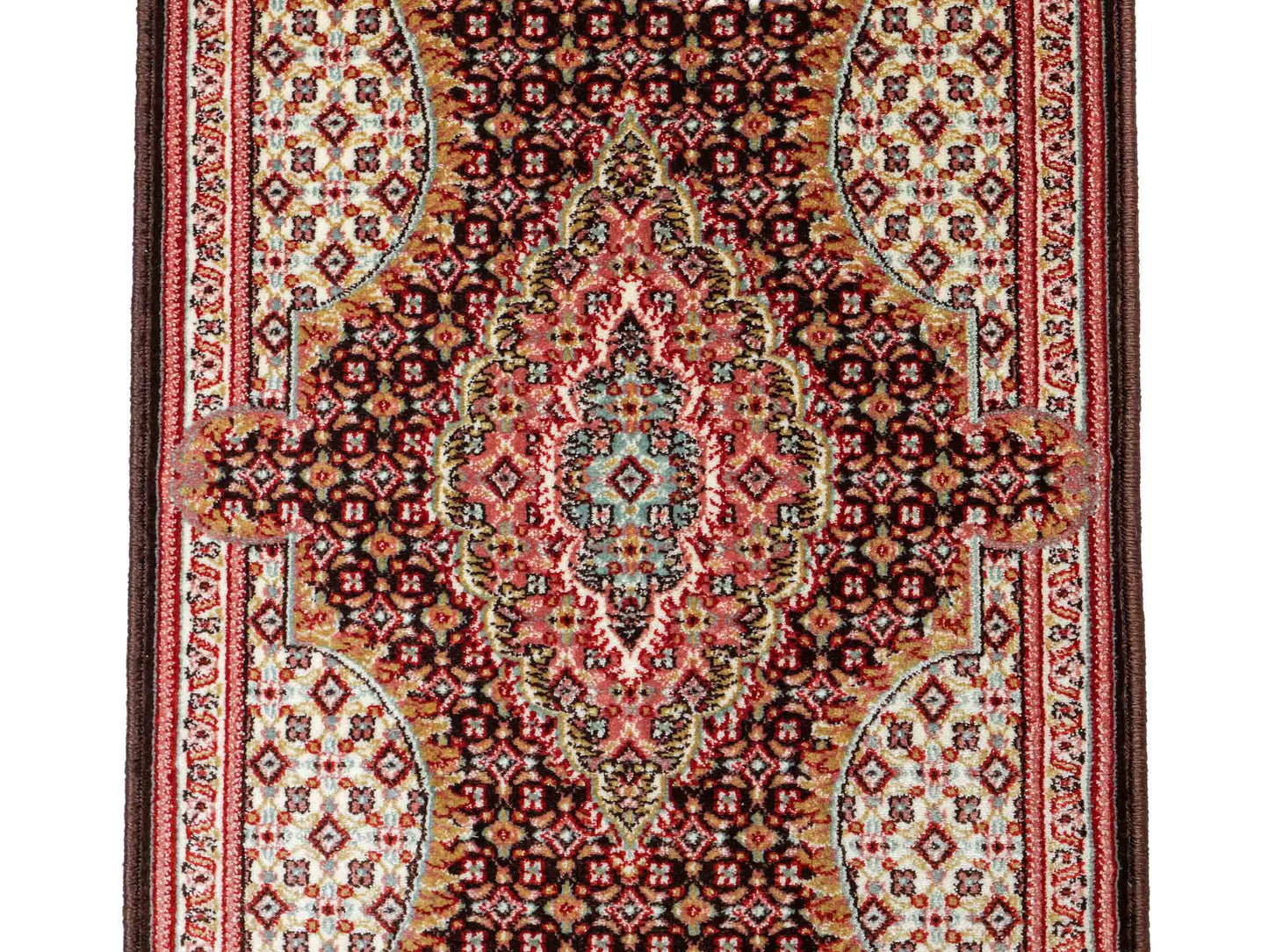 Sehr feiner, maschinell gefertigter Perserteppich, braun, creme. 83x50 cm. Verkauf durch Jupiter Intl.