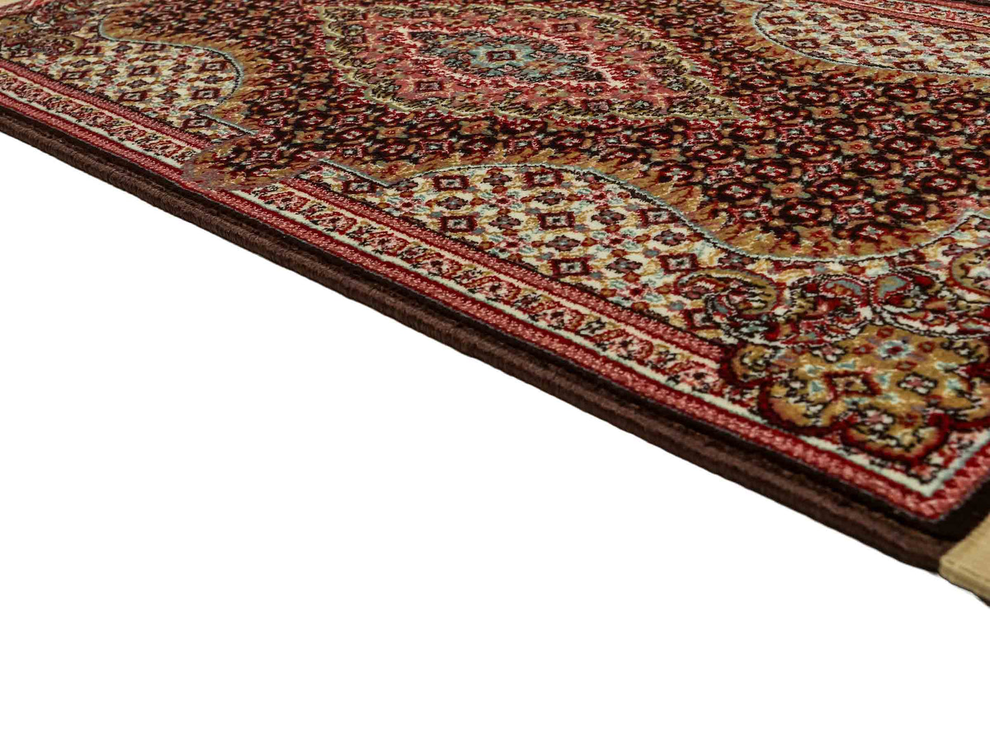 Sehr feiner, maschinell gefertigter Perserteppich, braun, creme. 83x50 cm. Verkauf durch Jupiter Intl.