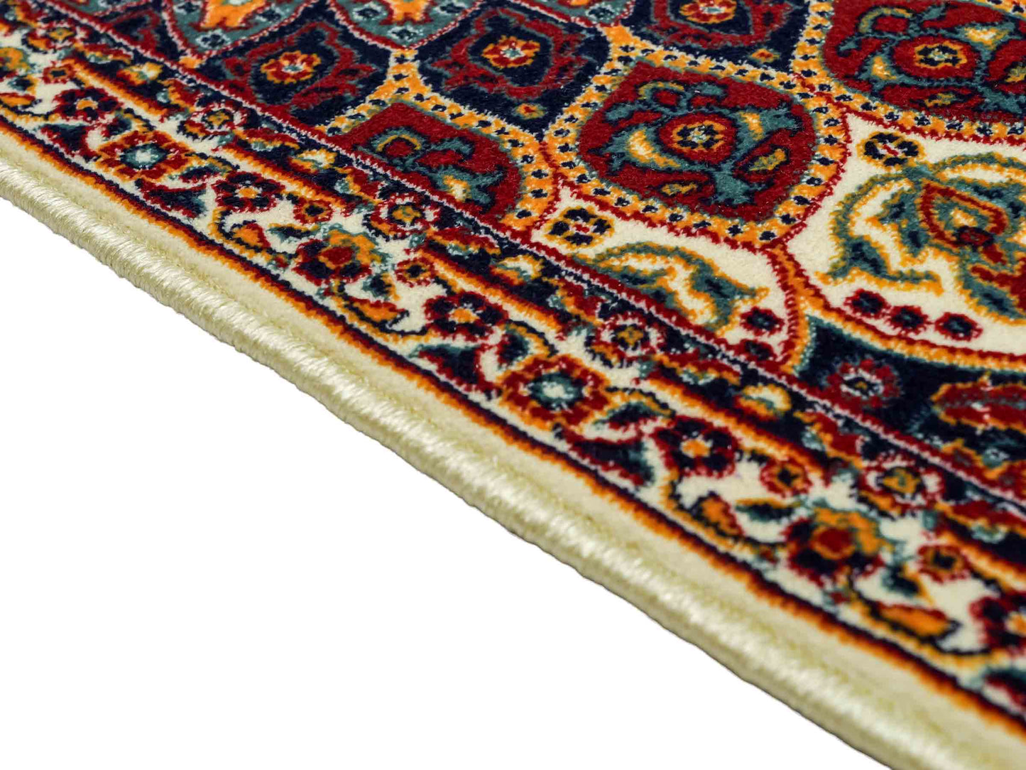 Sehr feiner, maschinell gefertigter Perserteppich, creme, multicolor. 83x50 cm. Verkauf durch Jupiter Intl.