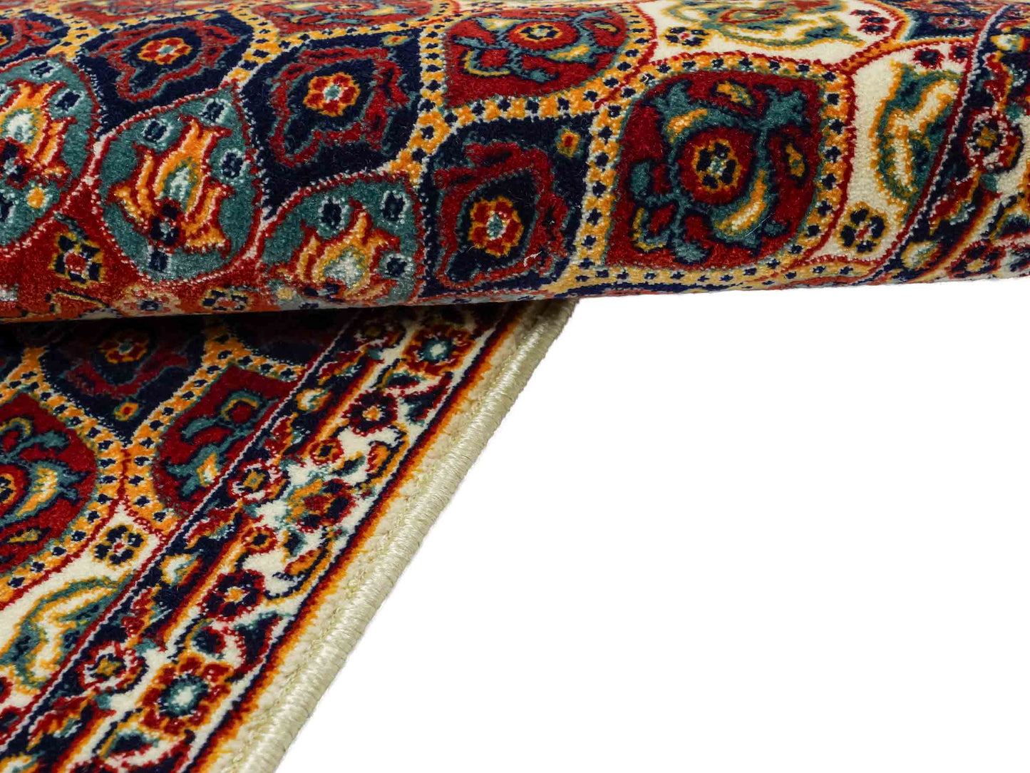 Sehr feiner, maschinell gefertigter Perserteppich, creme, multicolor. 83x50 cm. Verkauf durch Jupiter Intl.