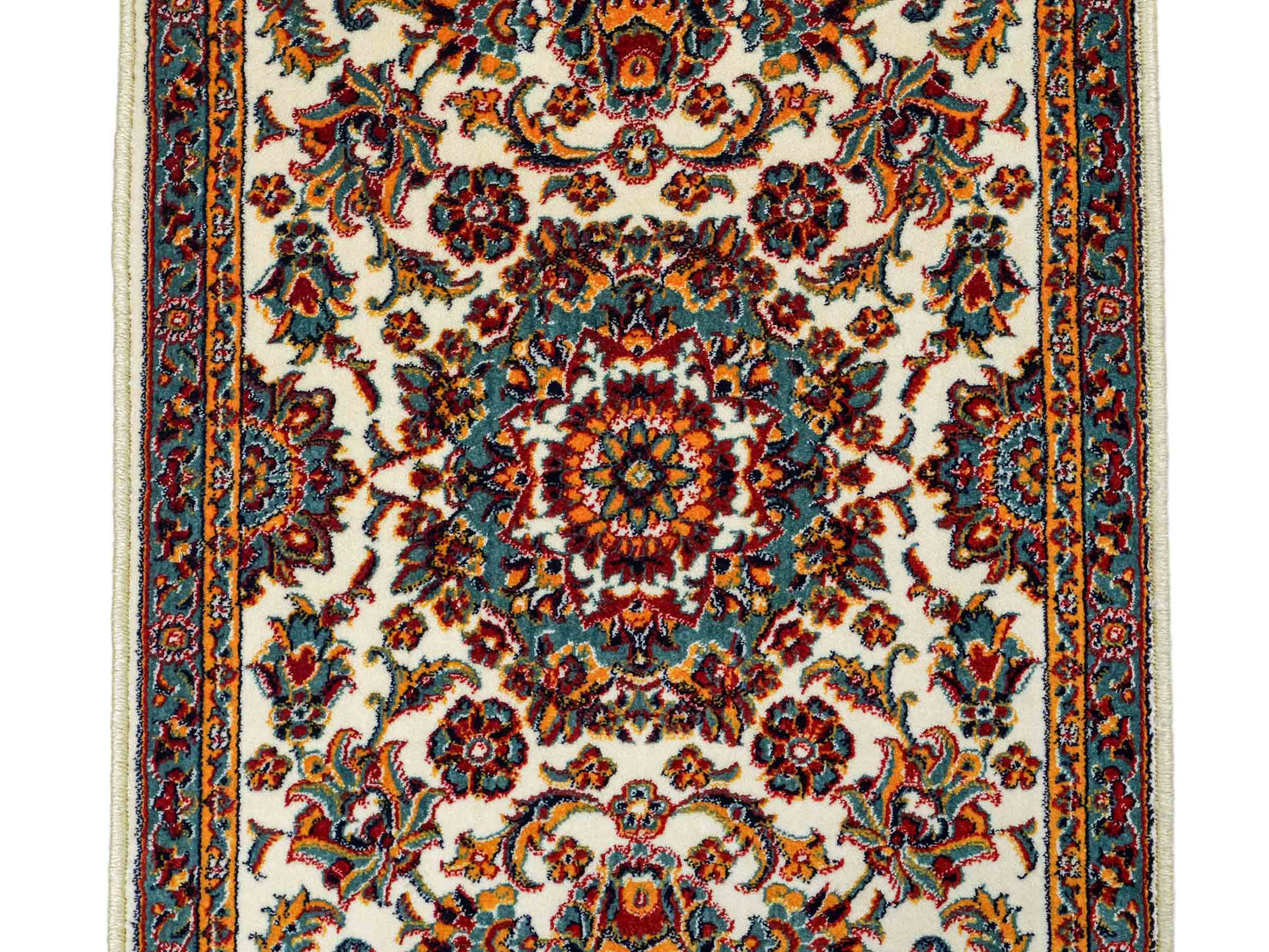 Sehr feiner, maschinell gefertigter Perserteppich, creme. 84x50 cm. Verkauf druch Jupiter Intl.
