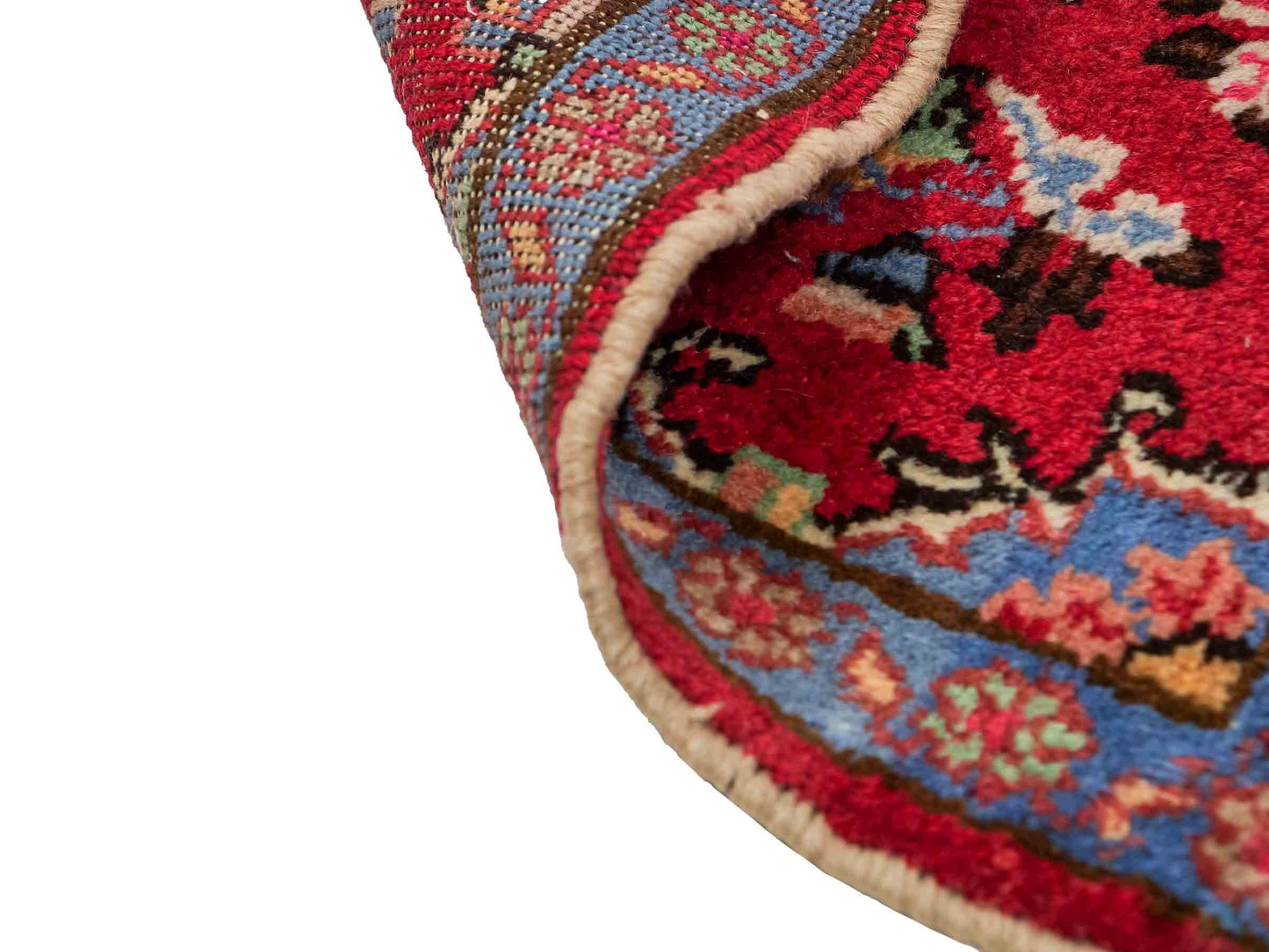 Handgeknüpfter, persischer Hamedan Dorfteppich aus Wolle von Khademi. Größe: 72 x 53 cm. Farbe: Rot. Verkauf durch JUPITER Intl.
