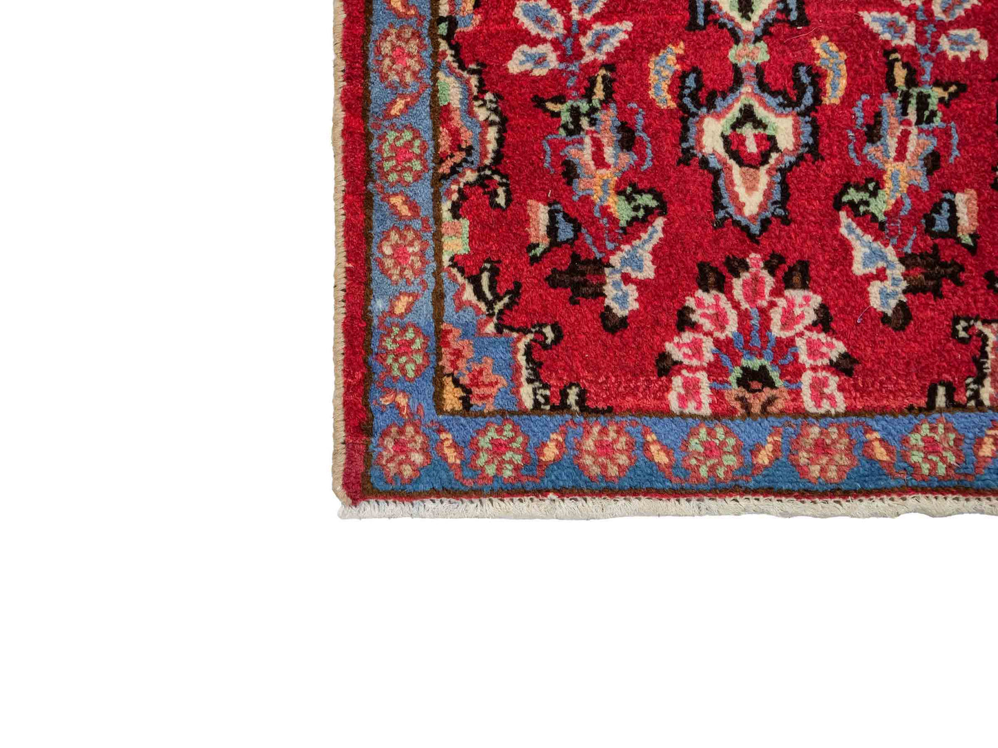 Handgeknüpfter, persischer Hamedan Dorfteppich aus Wolle von Khademi. Größe: 72 x 53 cm. Farbe: Rot. Verkauf durch JUPITER Intl.
