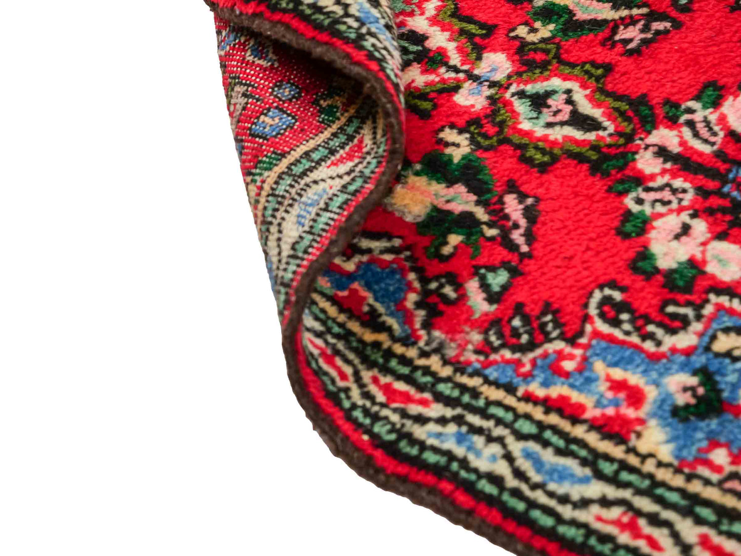 Handgeknüpfter, persischer Hamedan Dorfteppich aus Wolle von Khademi. Größe: 77 x 51 cm. Farbe: Rot. Verkauf durch JUPITER Intl.
