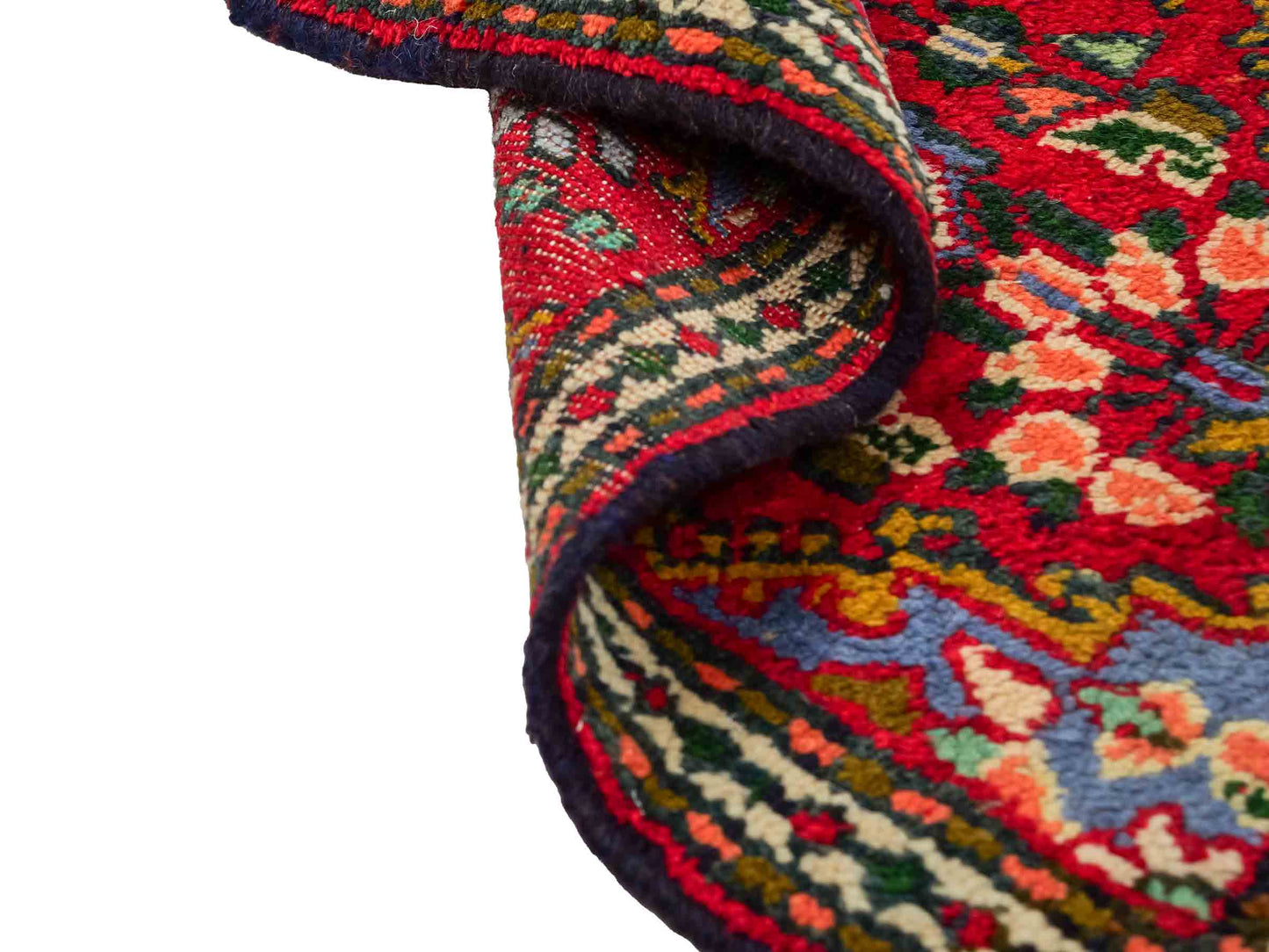 Handgeknüpfter, persischer Hamedan Dorfteppich aus Wolle von Khademi. Größe: 82 x 54 cm. Farbe: Rot. Verkauf durch JUPITER Intl.