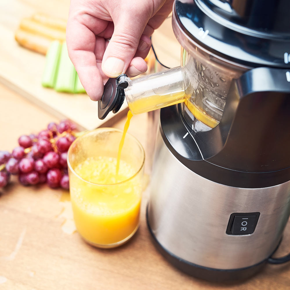 Gastroback Advanced Product 40145 Slow Juicer Advanced Vital, Edelstahl, schwarz.