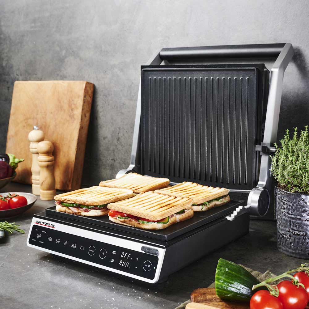 Gastroback Advanced Product 42542 Design BBQ Advanced Smart, Edelstahl, schwarz.