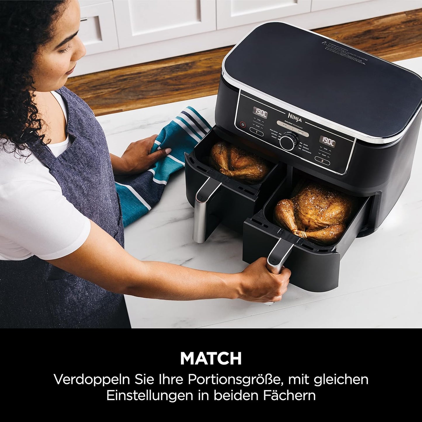 Ninja AF400EU Foodi MAX Dual Zone, schwarz.