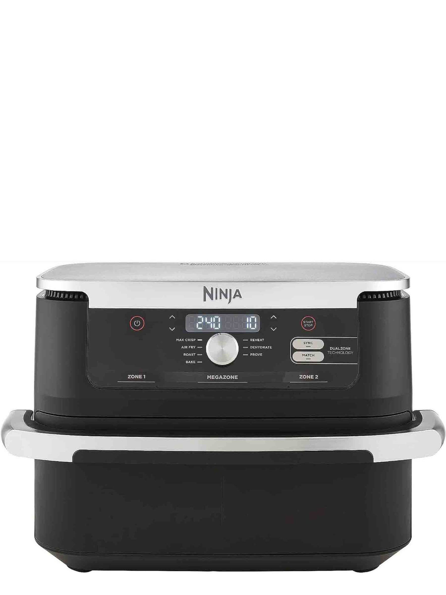 Ninja AF500DE Foodi FlexDrawer Heißluftfritteuse, schwarz.