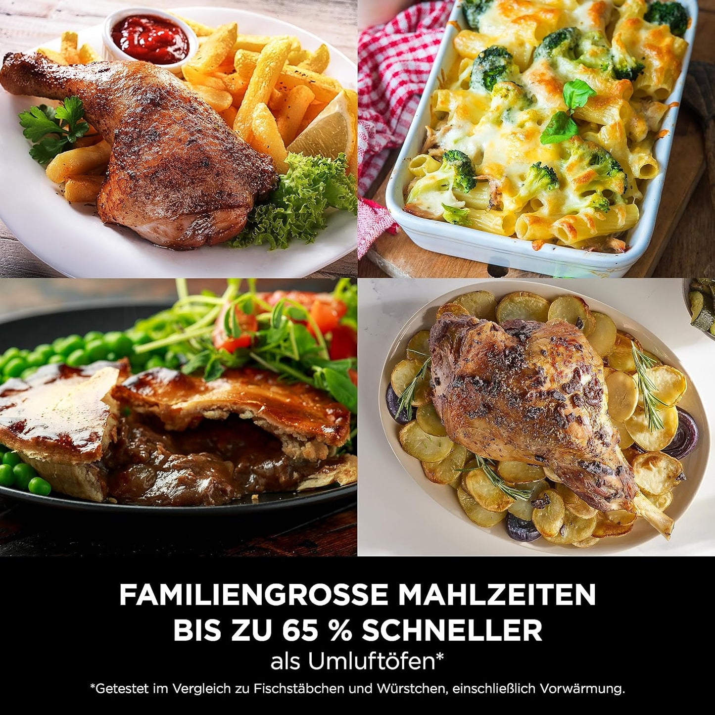 Ninja AF500DE Foodi FlexDrawer Heißluftfritteuse, schwarz.