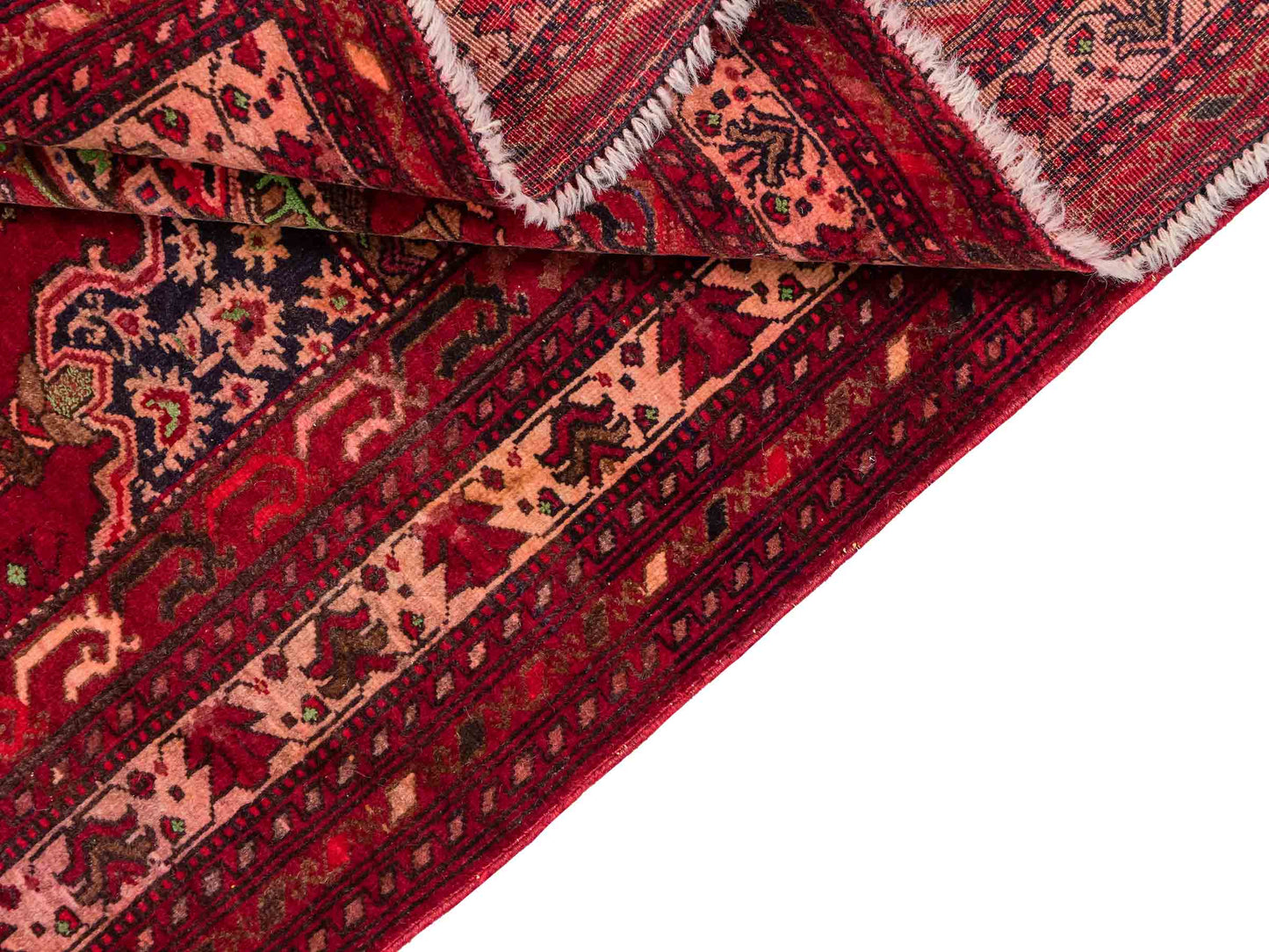 Antiker, handgeknüpfter, afghanischer Belutsch Nomadenteppich aus Wolle von Khademi. Größe: 115 x 80 cm. Farbe: Rot. Verkauf durch JUPITER Intl.