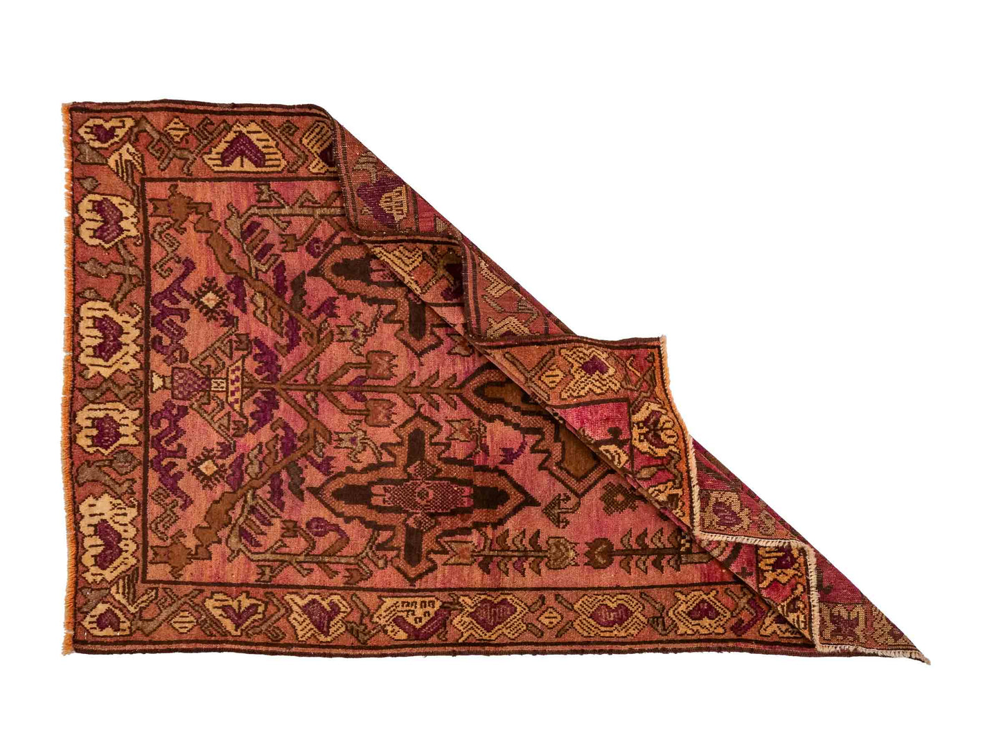 Antiker, handgeknüpfter, afghanischer Belutsch Nomadenteppich aus Wolle von Khademi. Größe: 130 x 92 cm. Farbe: Rot. Verkauf durch JUPITER Intl.