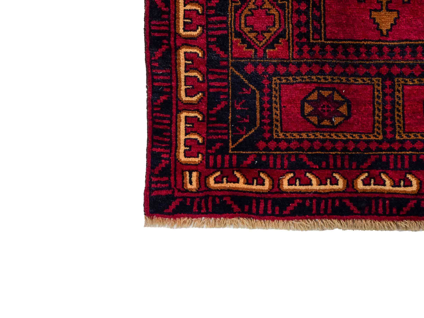 Antiker, handgeknüpfter, afghanischer Belutsch Nomadenteppich aus Wolle von Khademi. Größe: 142 x 87 cm. Farbe: Rot. Verkauf durch JUPITER Intl.