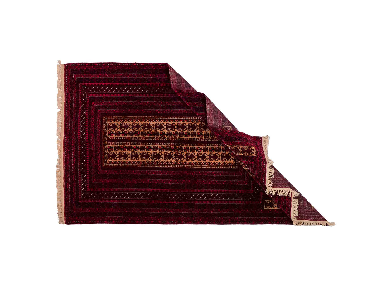 Sehr feiner, handgeknüpfter, antiker Belutsch Nomadenteppich aus Wolle von Khademi. Farbe: Rot, blau, cremeweiß. Größe: 142 x 90 cm. Vertrieb durch JUPITER Intl.