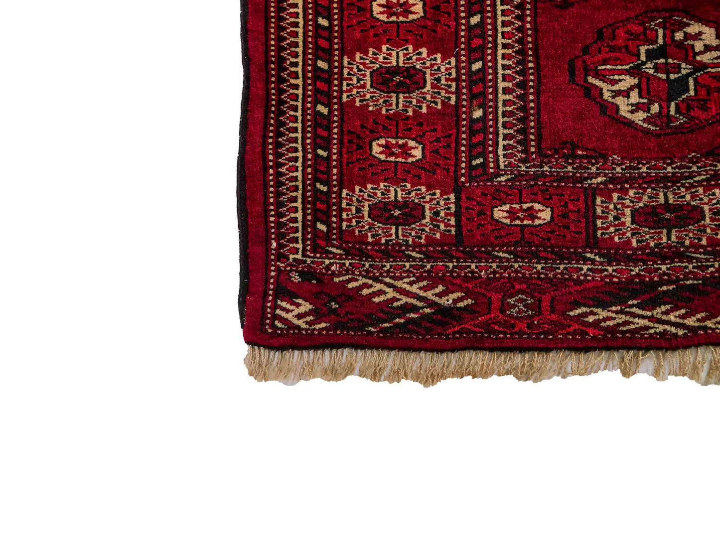 Handgeknüpfter, afghanischer Turkaman Nomadenteppich aus Wolle von Khademi. Größe: 182 x 137 cm. Farbe: Rot. Verkauf durch JUPITER Intl.