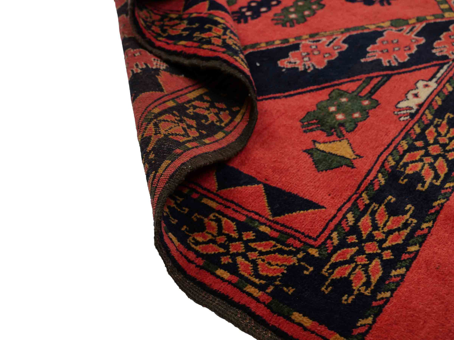 Feiner, handgeknüpfter Afghan Wollteppich von Khademi. Größe: 154 x 126 cm. Farbe: Rot. Verkauf durch JUPITER Intl.