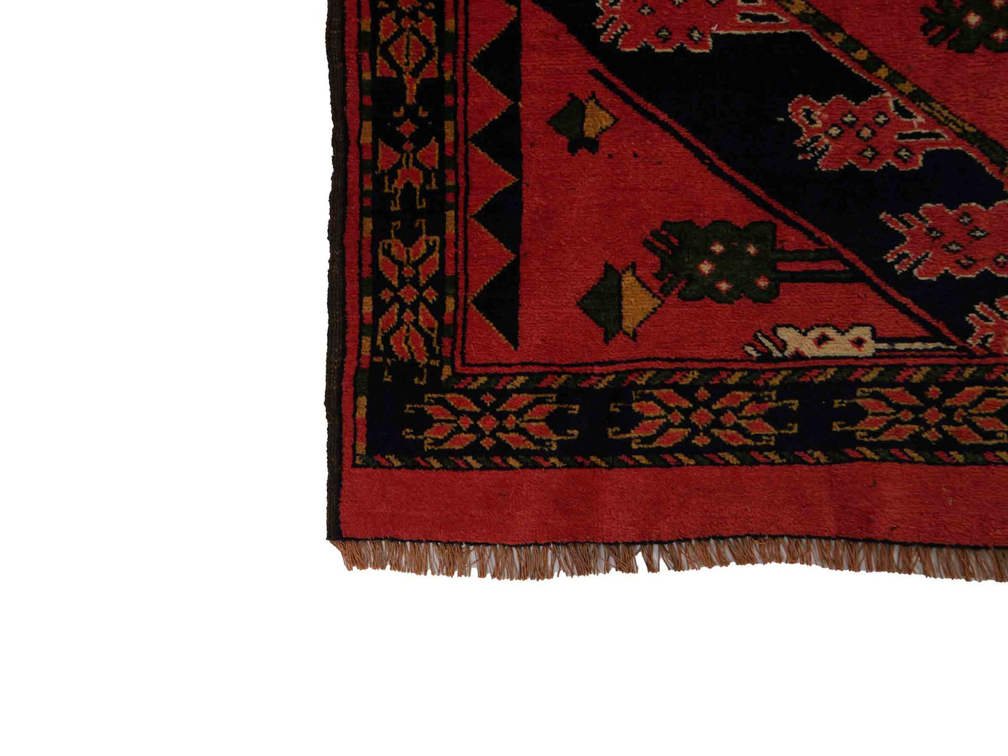 Feiner, handgeknüpfter Afghan Wollteppich von Khademi. Größe: 154 x 126 cm. Farbe: Rot. Verkauf durch JUPITER Intl.