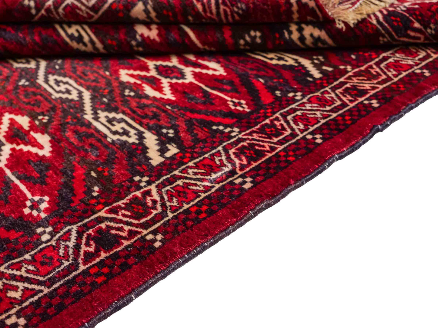 Feiner, handgeknüpfter Afghan Wollteppich von Khademi. Größe: 165 x 90 cm. Farbe: Rot. Verkauf durch JUPITER Intl.