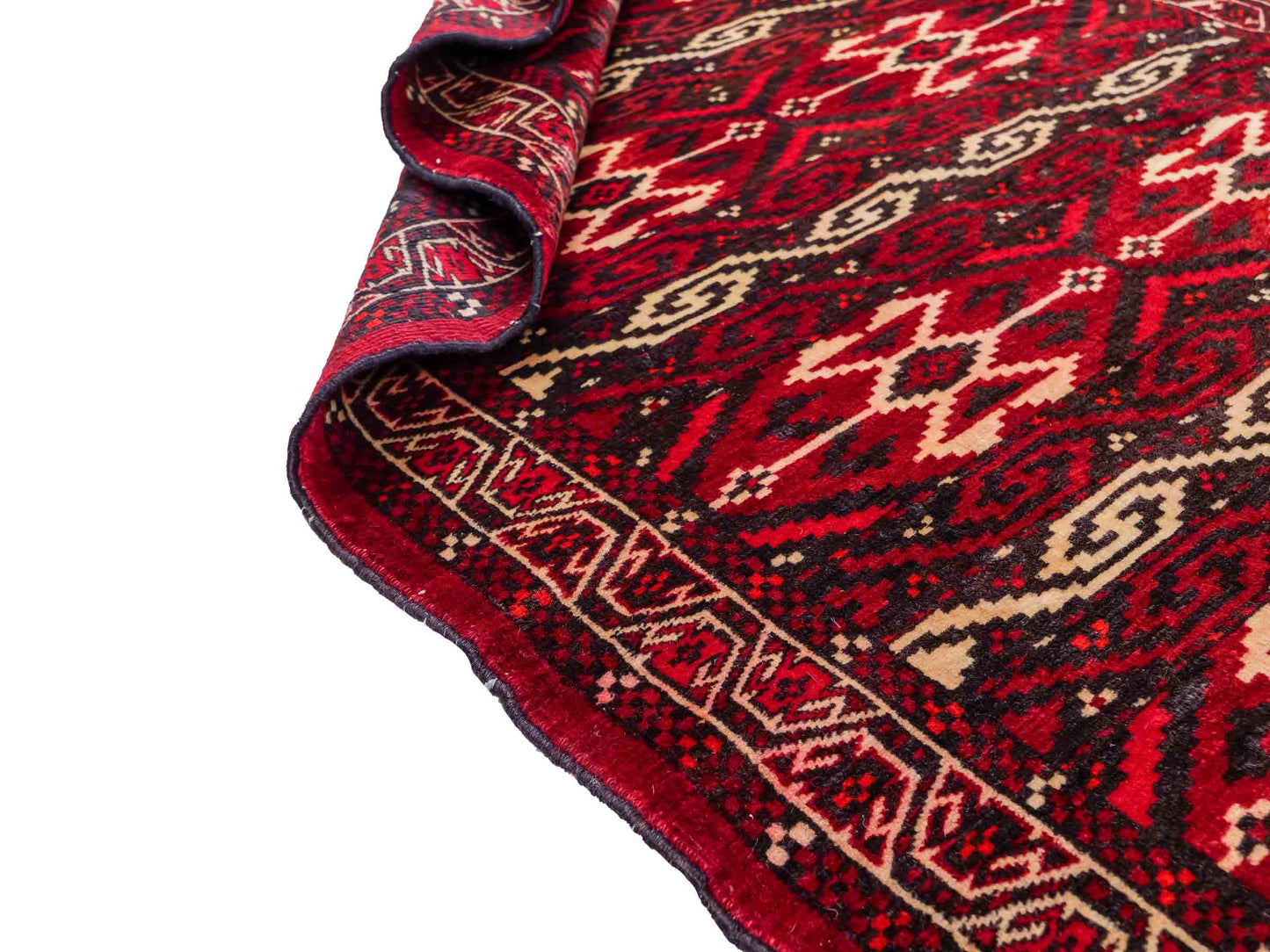 Feiner, handgeknüpfter Afghan Wollteppich von Khademi. Größe: 165 x 90 cm. Farbe: Rot. Verkauf durch JUPITER Intl.