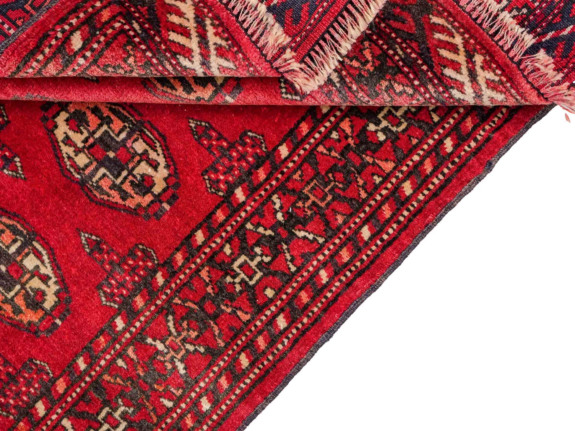 Antiker, handgeknüpfter Afghan Orientteppich aus Wolle von Khademi. Größe: 103 x 73 cm. Farbe: Rot. Verkauf durch JUPITER Intl.