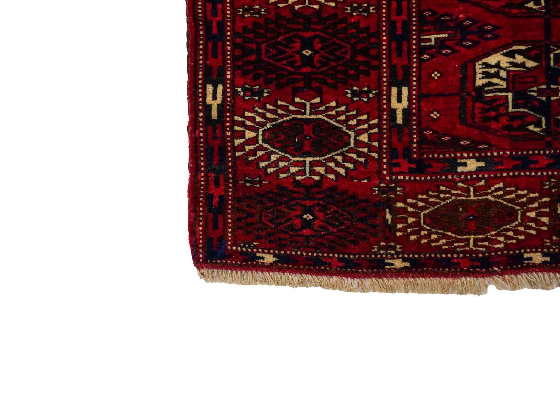 Antiker, handgeknüpfter Afghan Orientteppich aus Wolle von Khademi. Größe: 110 x 78 cm. Farbe: Rot. Verkauf durch JUPITER Intl.