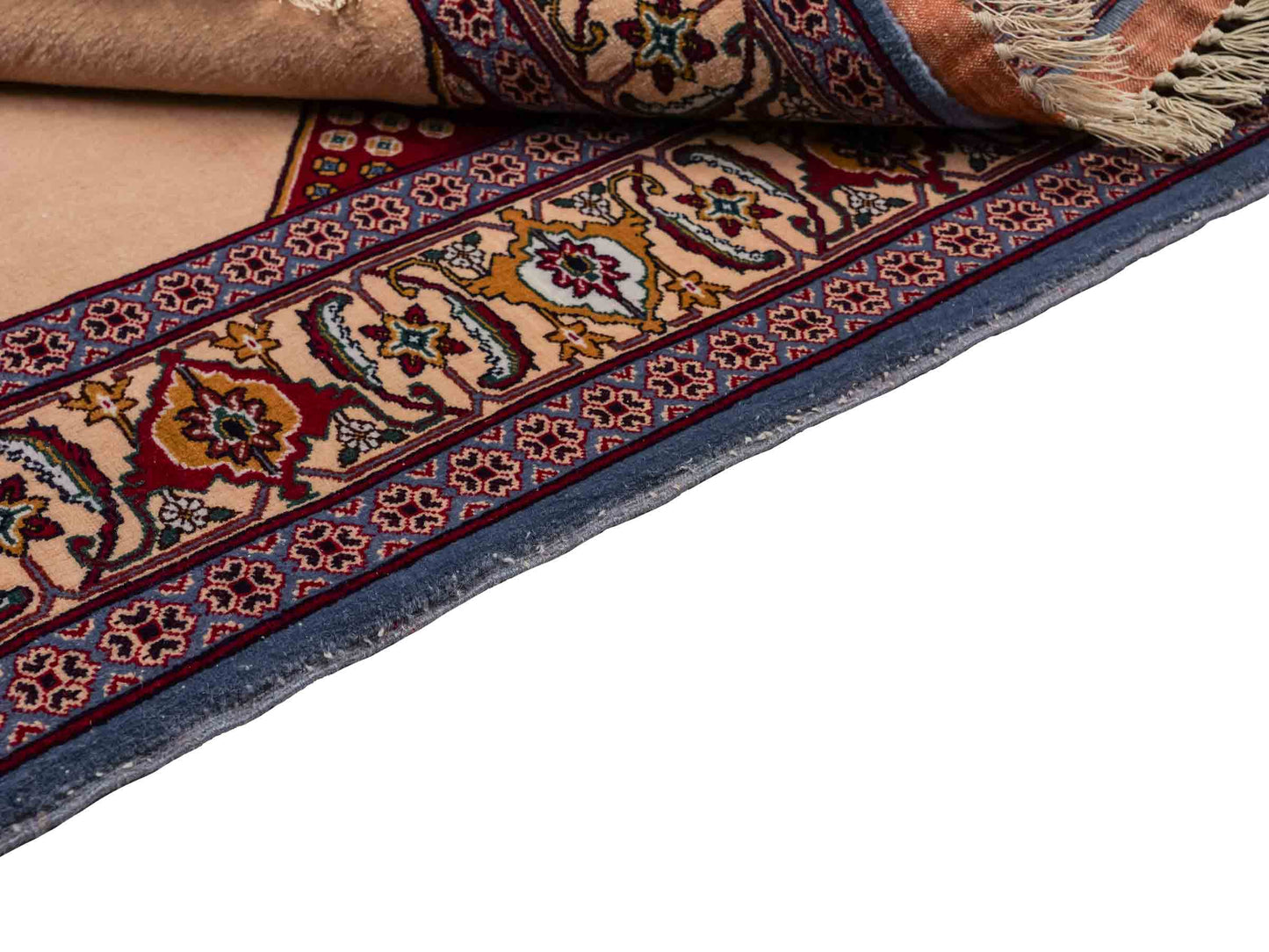 Sehr feiner, antiker, handgeknüpfter Afghan Orientteppich aus Wolle von Khademi. Größe: 150 x 104 cm. Farbe: Beige, rot, blau. Verkauf durch JUPITER Intl.