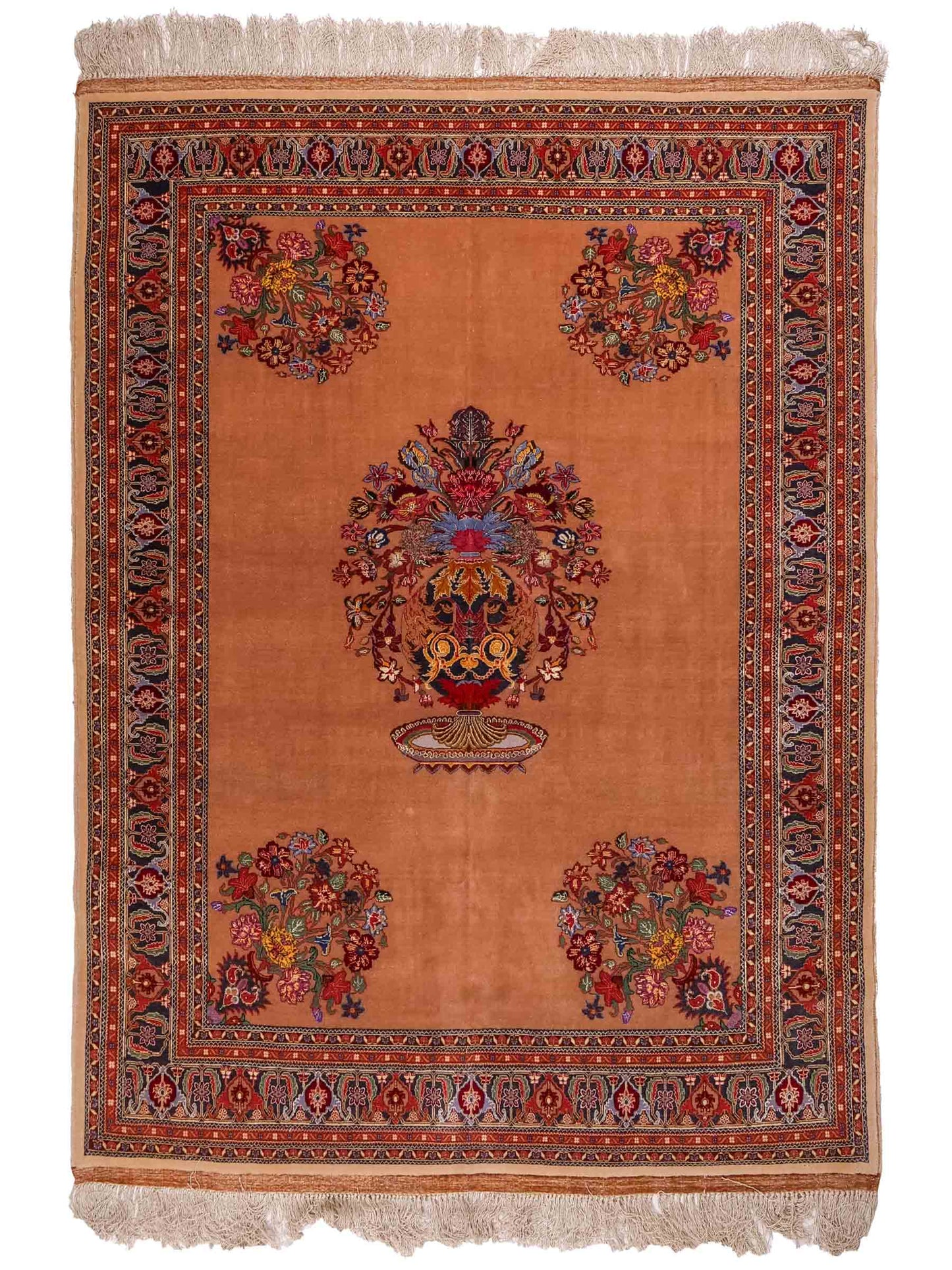 Sehr feiner, antiker, handgeknüpfter Afghan Orientteppich aus Wolle von Khademi. Größe: 260 x 142 cm. Farbe: Beige. Verkauf durch JUPITER Intl.