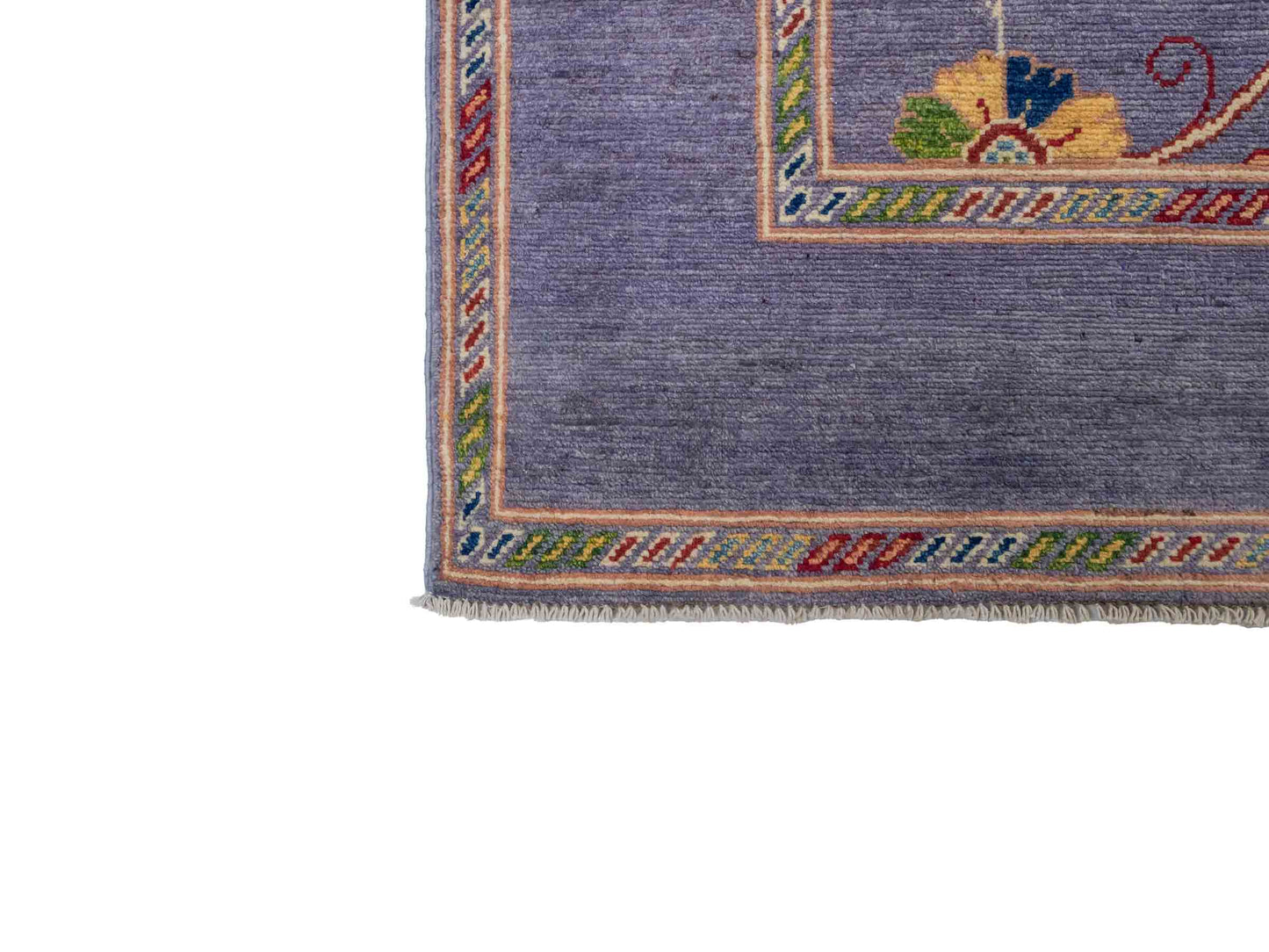 Feiner, handgeknüpfter Design Ziegler Chobi Orientteppich aus reiner Wolle mit geometrischem Feldmuster und figuralen Details von Khademi. Größe: 182 x 121 cm. Farbe: Graublau. RB3-B2662. Ursprung: Afghanistan. Verkauf durch JUPITER Intl.
