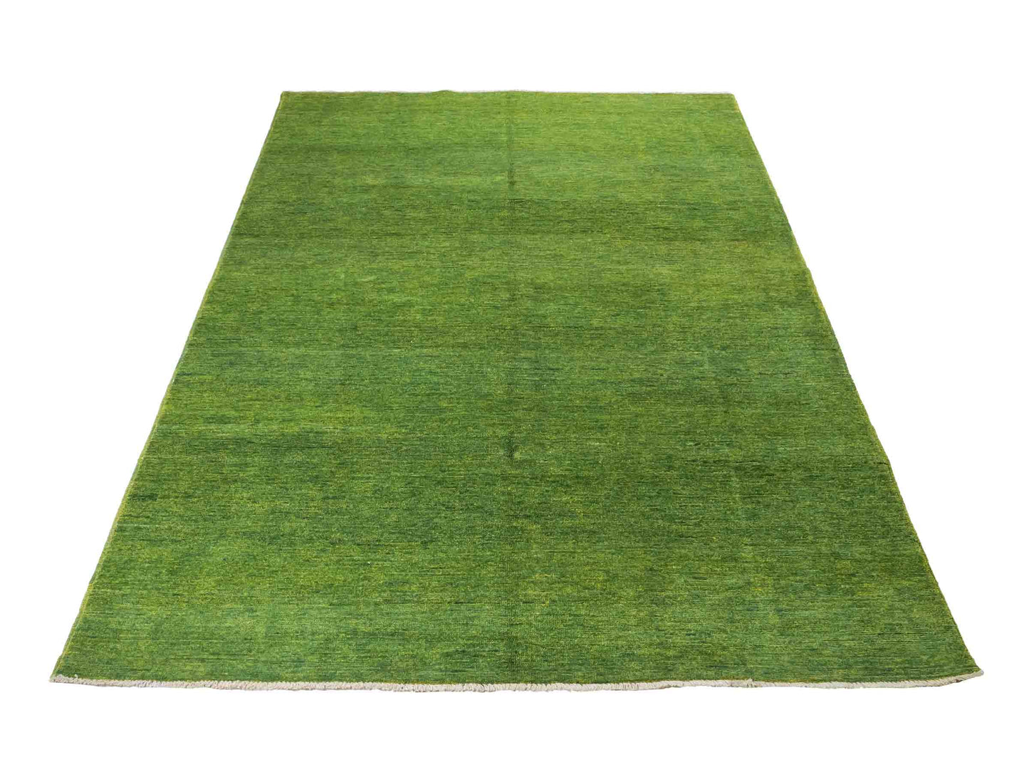 Feiner, handgeknüpfter Design Ziegler Chobi Orientteppich aus reiner Wolle mit minimalistischem, einfarbigem Muster von Khademi. Größe: 233 x 168 cm. Farbe: Grün. RB3-B2849. Ursprung: Afghanistan. Verkauf durch JUPITER Intl.