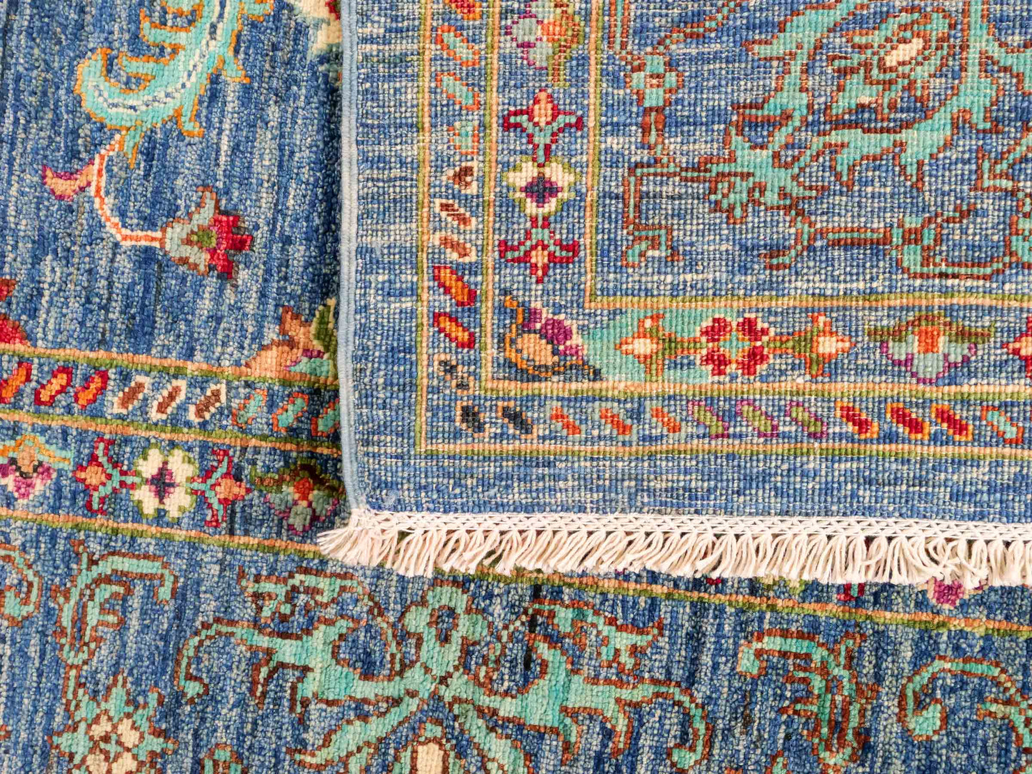 Feiner, handgeknüpfter Design Ziegler Chobi Orientteppich aus reiner Wolle mit Allover-Muster von Khademi. Größe: 298 x 208 cm. Farbe: Blau. RB3-5396. Ursprung: Afghanistan. Verkauf durch JUPITER Intl.