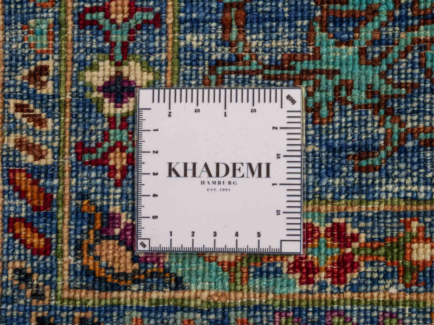 Feiner, handgeknüpfter Design Ziegler Chobi Orientteppich aus reiner Wolle mit Allover-Muster von Khademi. Größe: 298 x 208 cm. Farbe: Blau. RB3-5396. Ursprung: Afghanistan. Verkauf durch JUPITER Intl.