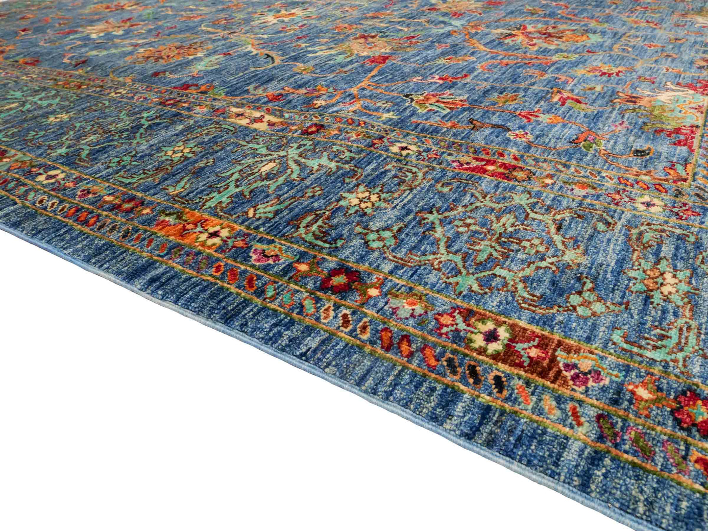 Feiner, handgeknüpfter Design Ziegler Chobi Orientteppich aus reiner Wolle mit Allover-Muster von Khademi. Größe: 298 x 208 cm. Farbe: Blau. RB3-5396. Ursprung: Afghanistan. Verkauf durch JUPITER Intl.