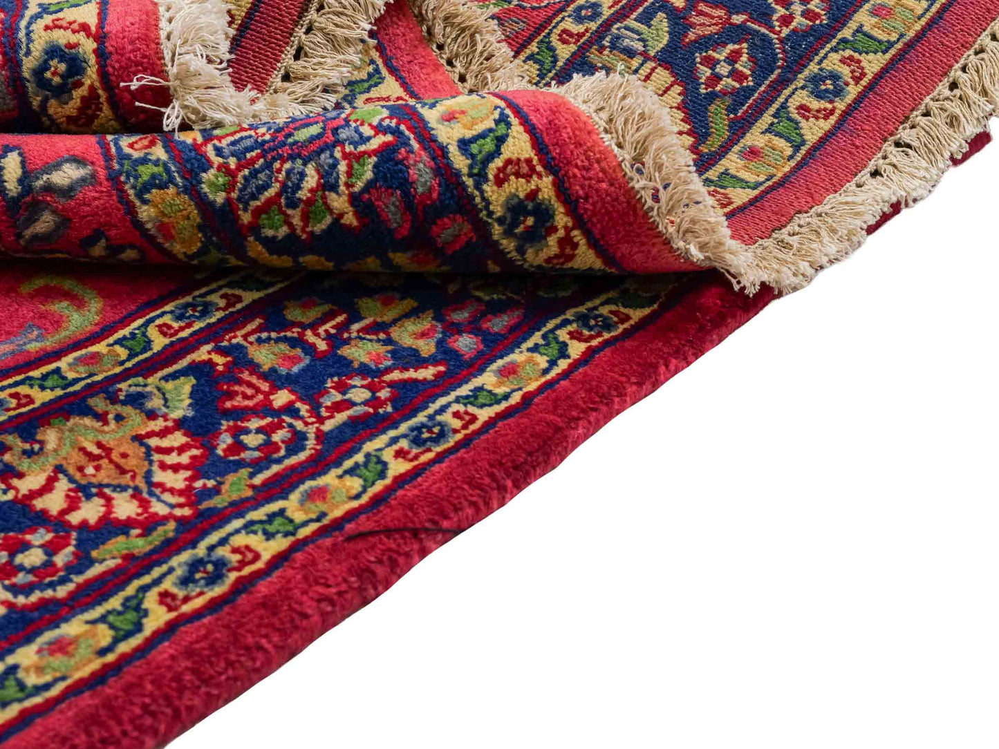 Handgeknüpfter, indischer Orientteppich mit Sarough Design von Khademi aus Wolle, rot. 172x116 cm. Verkauf durch Jupiter Intl.