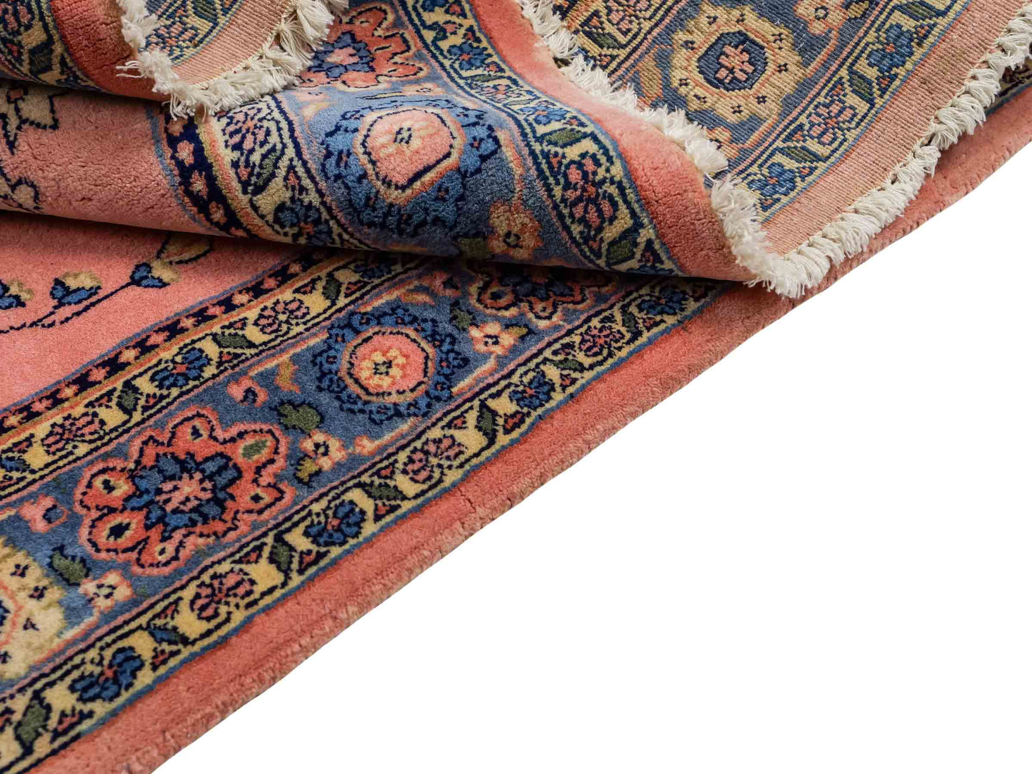 Handgeknüpfter, indischer Orientteppich mit Sarough Design von Khademi aus Wolle, rot. 178x126 cm. Verkauf durch Jupiter Intl.