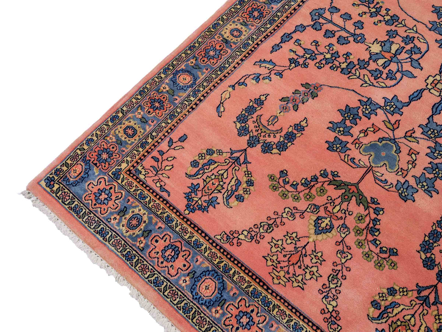 Handgeknüpfter, indischer Orientteppich mit Sarough Design von Khademi aus Wolle, rot. 178x126 cm. Verkauf durch Jupiter Intl.