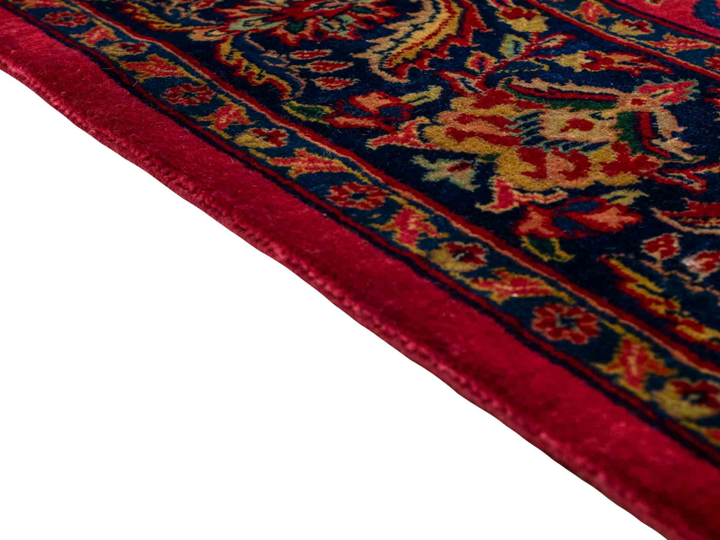 Handgeknüpfter indischer Orientteppich mit Sarough Design von Khademi aus Wolle, rot. 237x170 cm. Verkauf durch Jupiter Intl.
