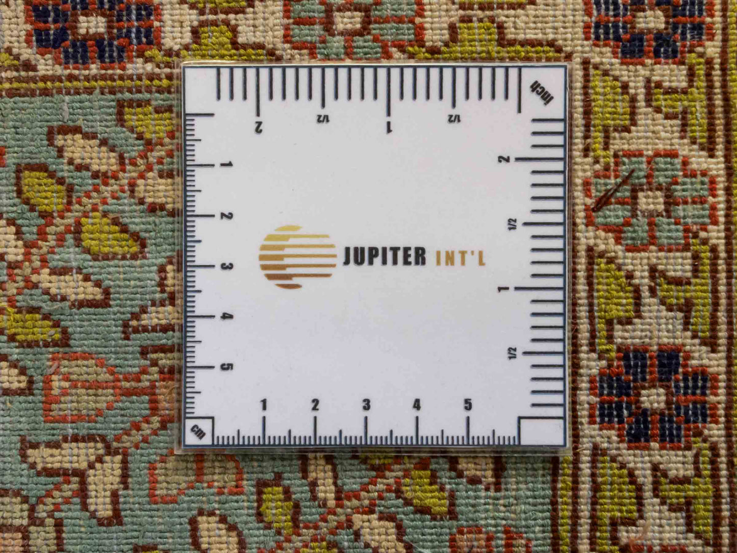 Sehr feiner, handgeknüpfter Kaschmir Seide Orientteppich von Khademi, blau, grün, multicolor. 311x303 cm. Verkauf durch Jupiter Intl.